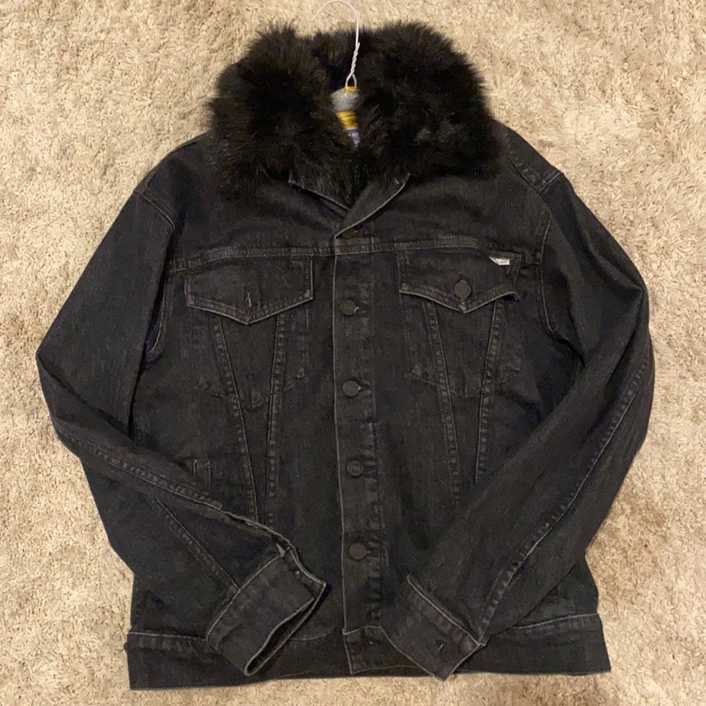 Mother Jean Jacket with removable faux fur lining